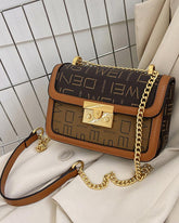 Mini square bag with flap letter print BAG FOR WOMEN